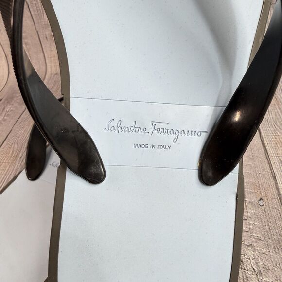 Salvatore Ferragamo Guinea Gancino Gym Flip Flops Sandals Men’s 12 M Blue New main image 4